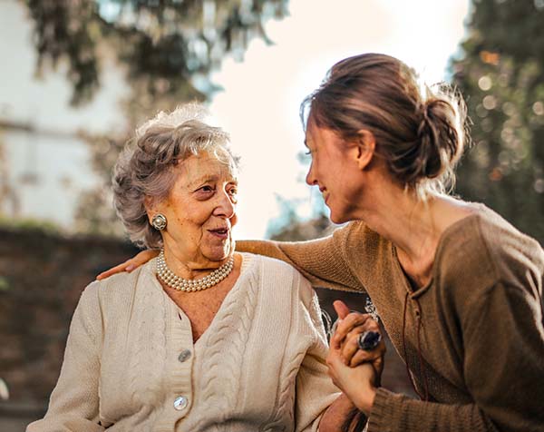 image two persons talking